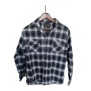 Jach’s Black Grey Plaid Heavy Cotton Shacket Size Large